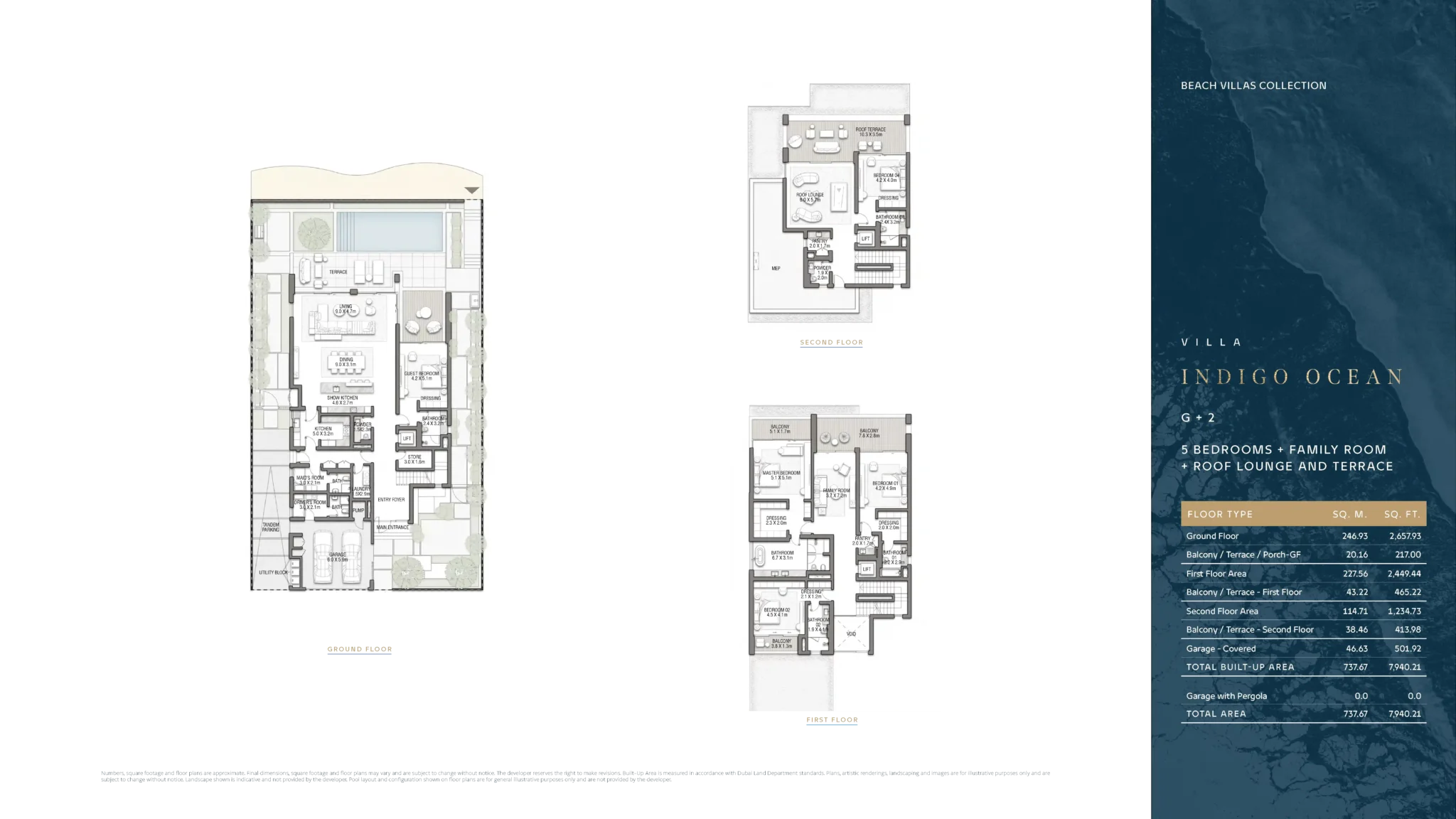 Indigo Ocean 5 Bedroom Floor PLan